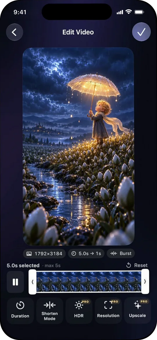 Trimming a video into a Live Wallpaper in SpacePaper
